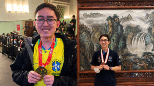 O brasileiro Felipe deu um show na Olimpíada Mundial de Matemática. Foto: Colégio Etapa.