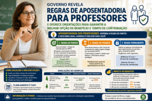 Governo revela regras de aposentadoria para professores e oferece orientações para garantir a melhor opção de benefício e tempo de contribuição