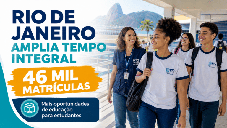 Rio de Janeiro garante 46 mil matrículas em tempo integral e abre oportunidades de educação para estudantes