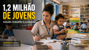 Estudo revela que 1,2 milhão de jovens brasileiros enfrentam tripla jornada de estudos, trabalho e cuidados e governo lança Cuidotecas para apoiar formação e carreira