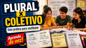 Instituição libera guia prático sobre diferença entre plural e coletivo e oferece oportunidade de aprendizado essencial para quem se prepara para o vestibular