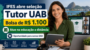 Instituto Federal do Espírito Santo abre seleção para tutores de cursos da UAB com bolsa de R$ 1.100 e oportunidade de atuar na educação a distância