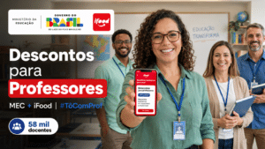 MEC e iFood oferecem descontos exclusivos para professores e garantem valorização profissional com adesão de 58 mil docentes ao programa #TôComProf