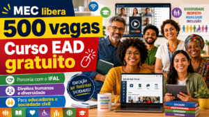 MEC libera 500 vagas para curso EAD gratuito em parceria com o IFAL e oferece oportunidade de formação em direitos humanos e diversidade para educadores e sociedade civil