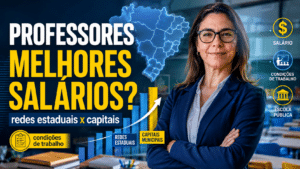 Movimento Profissão Docente revela onde professores têm melhores salários e condições de trabalho em comparação entre redes estaduais e capitais municipais