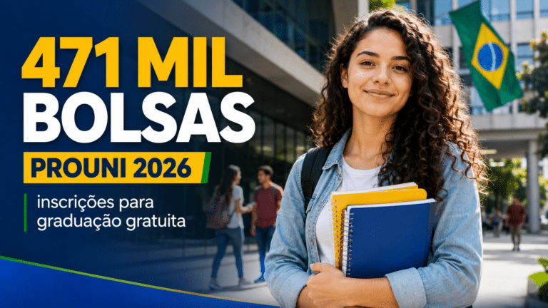 Prouni 2026 libera inscrições para mais de 471 mil bolsas de estudo e oportunidade imperdível para quem busca graduação gratuita