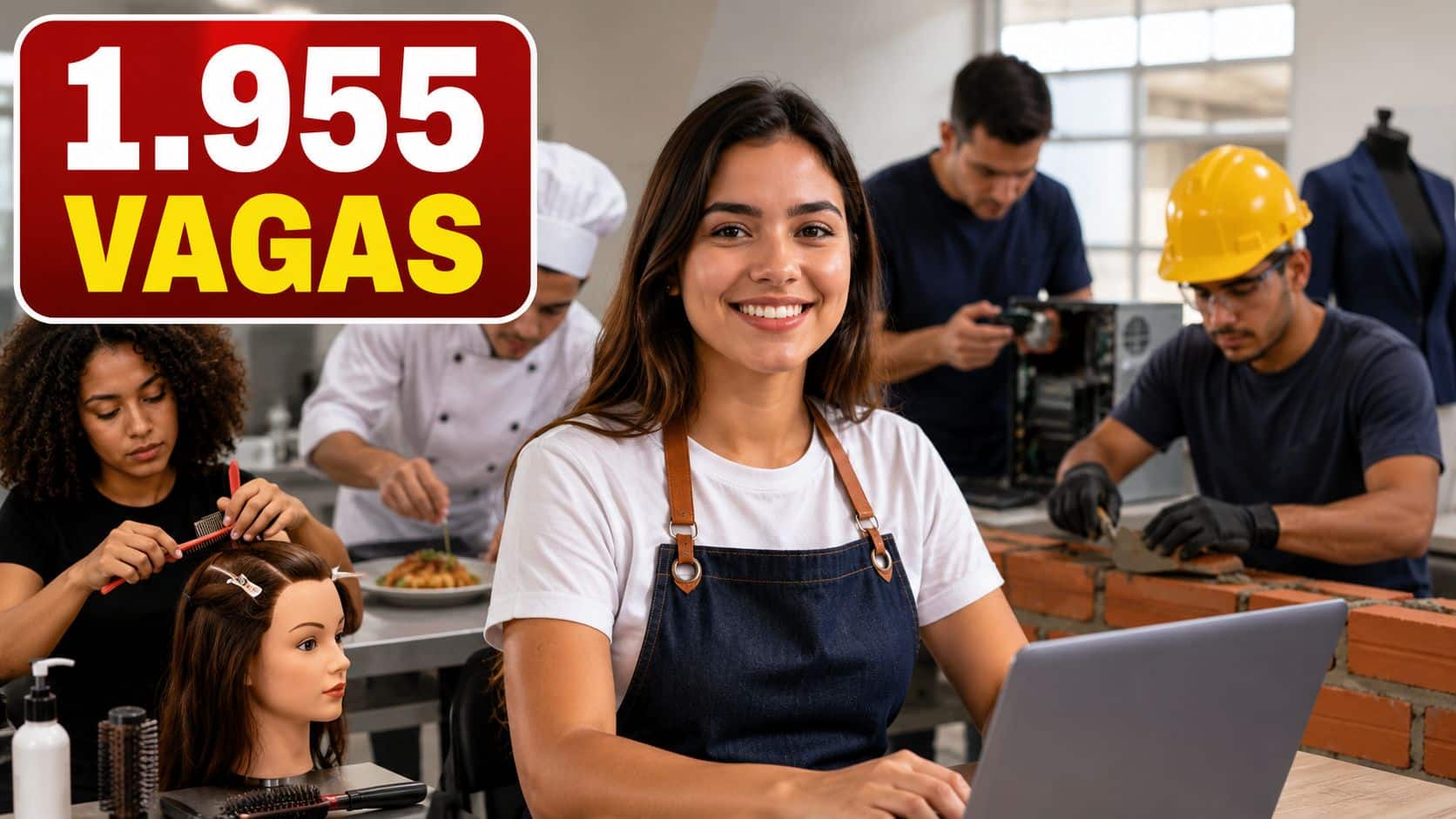 São Paulo oferece 1.955 vagas em cursos gratuitos de qualificação profissional com certificado e amplia oportunidades para quem busca emprego e renda