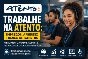 Imagem editorial sobre Atento reúne 114 vagas de emprego, banco de talentos e jovem aprendiz em várias cidades; seleção inclui atendimento, vendas,