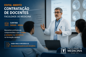 Imagem editorial sobre Fapi abre 11 vagas efetivas para professor assistente de Medicina em Curitiba; seleção inclui clínica cirúrgica, clínica médica,