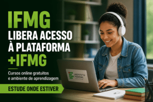 Imagem editorial sobre IFMG abre acesso à plataforma +IFMG com cursos online EaD gratuitos e ambiente de aprendizagem para novos usuários em IFMG