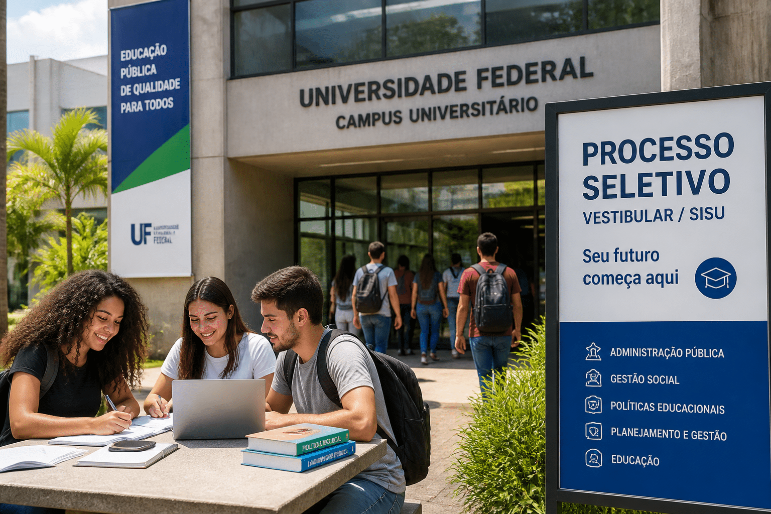 Imagem editorial sobre IFRR Campus Bonfim abre 35 vagas no curso superior de Tecnologia em Gestão Pública com seleção por prova, cotas e inscrições