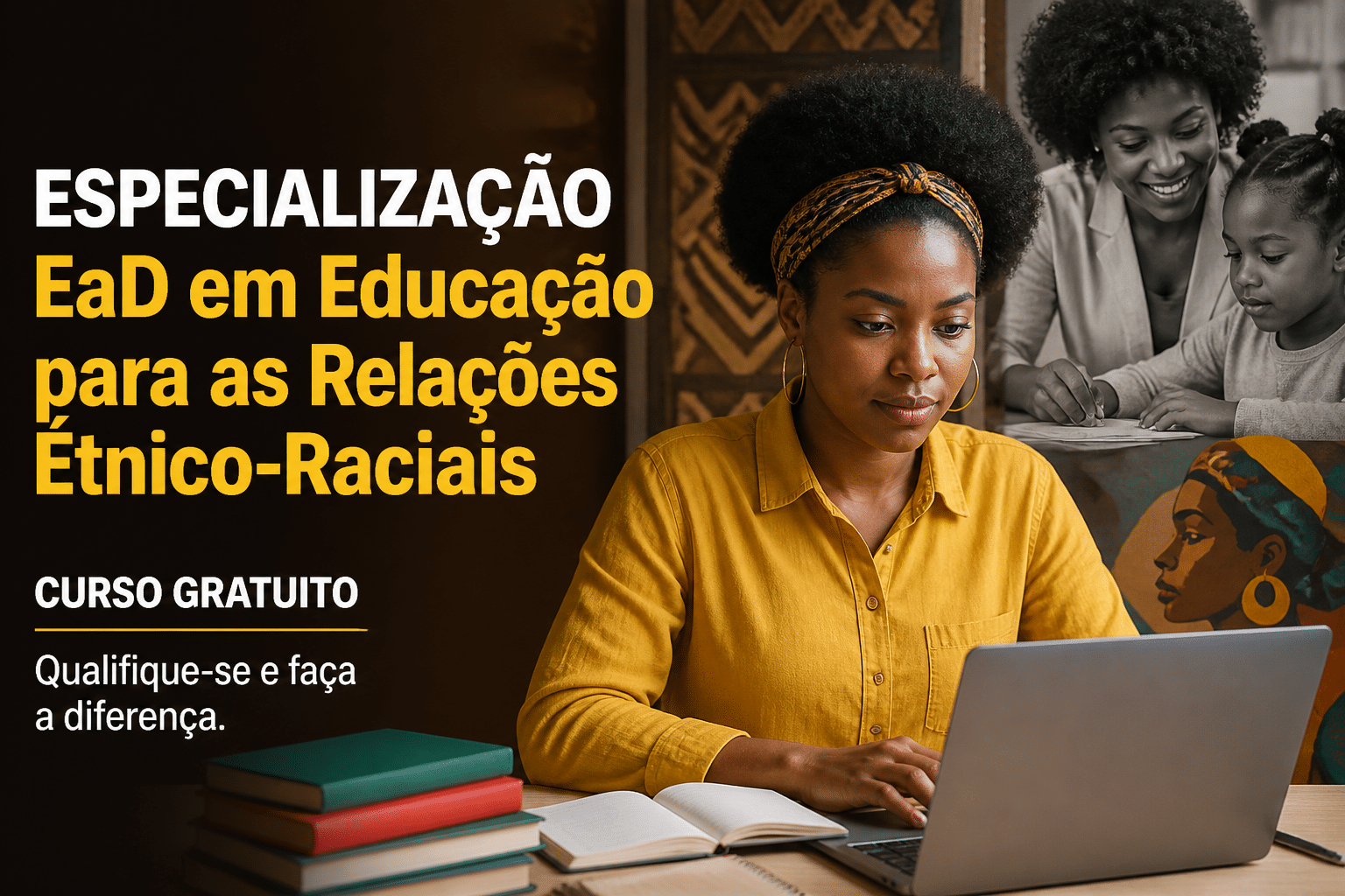 Imagem editorial sobre IFSC abre 40 vagas gratuitas em especialização EaD sobre educação para as relações étnico-raciais; inscrições vão até 21 de julho e