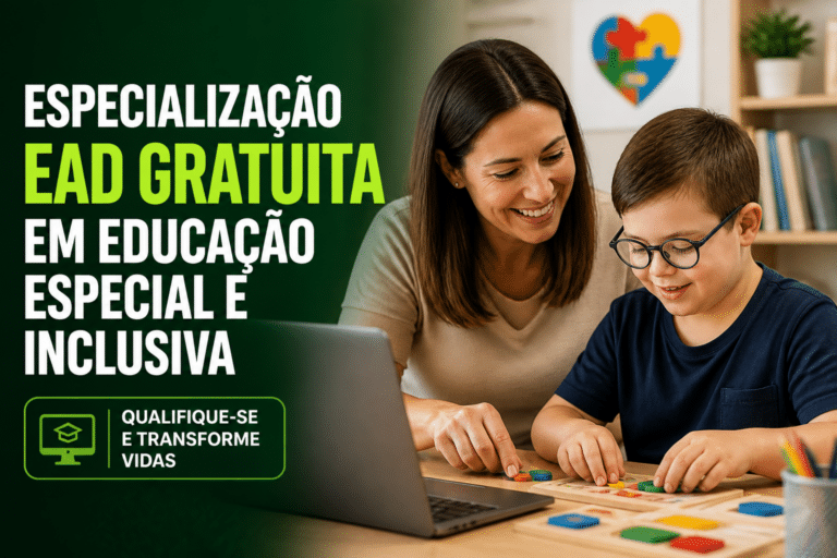 Imagem editorial sobre IFSULDEMINAS abre 800 vagas em especialização EAD gratuita em Educação Especial e Inclusiva; inscrições vão até 17 de agosto e