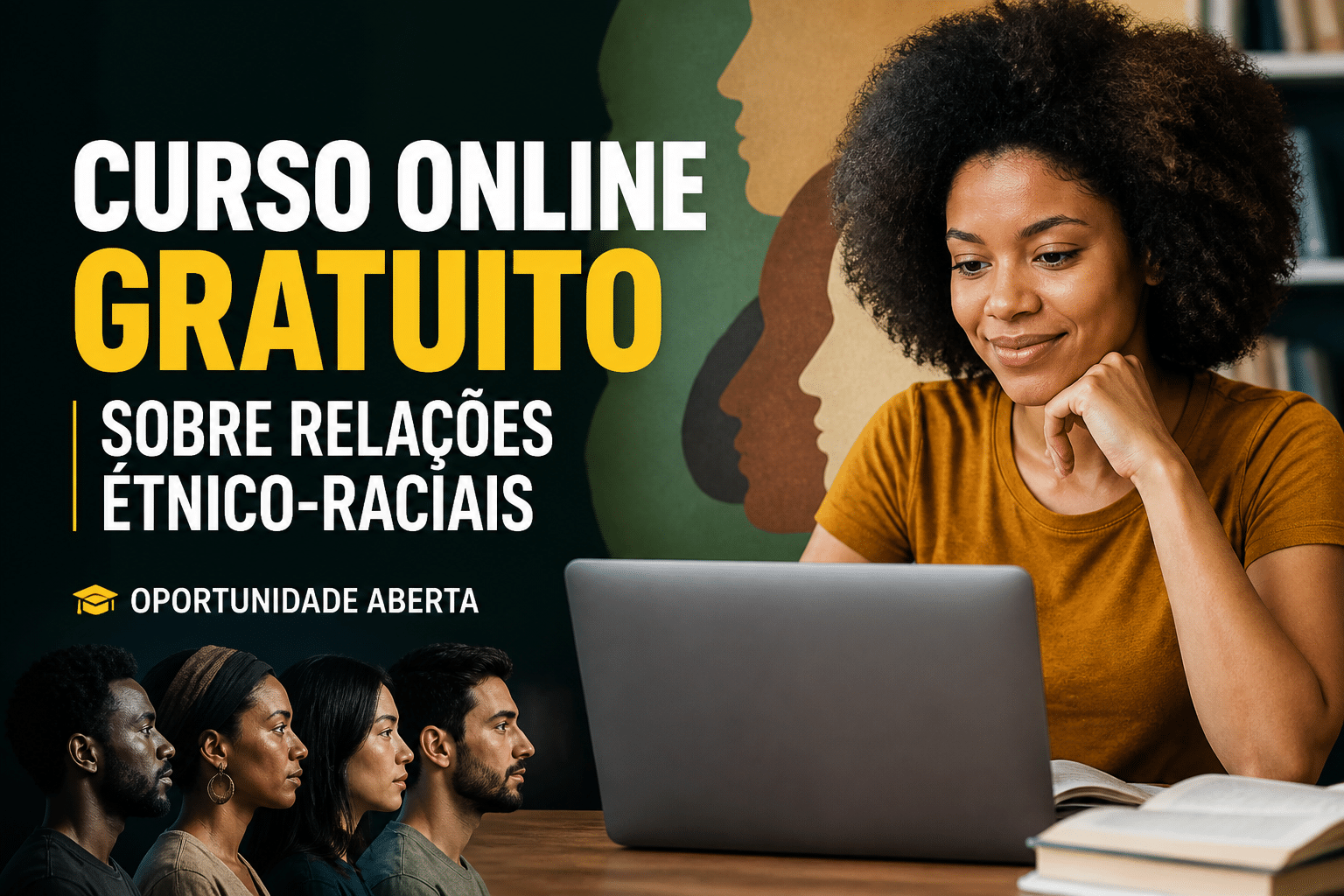 Imagem editorial sobre IFSULDEMINAS Campus Machado abre 1.000 vagas em curso gratuito e online sobre relações étnico-raciais, com seleção por ordem de