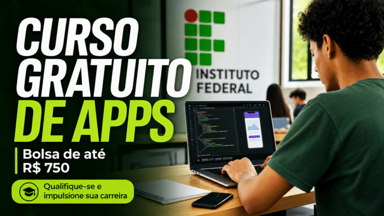 Instituto Federal oferece curso gratuito de criação de aplicativos com bolsa de até R$ 750 e 13 vagas remanescentes para quem busca qualificação profissional em São João da Boa Vista