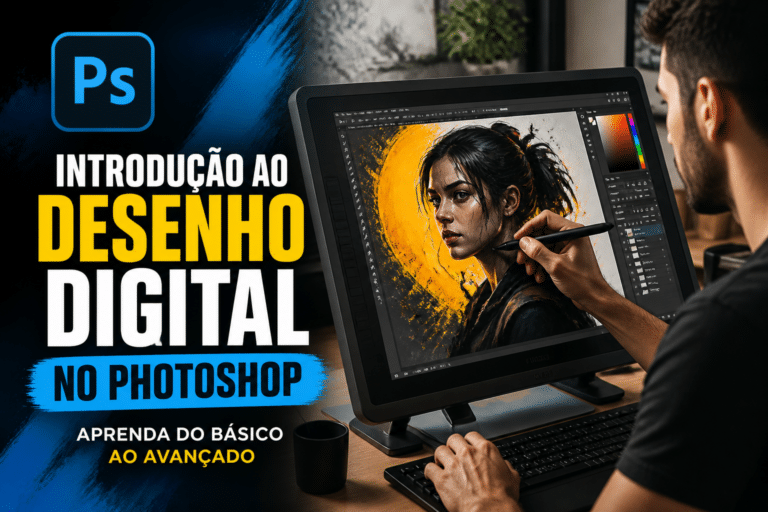 Imagem editorial sobre Introdução ao Desenho Digital no Photoshop em Senai Play