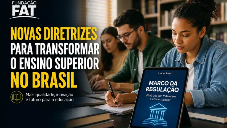 Evento de lançamento do livro 'Marco da Regulação 2026' sobre novas regras do Ensino Superior.