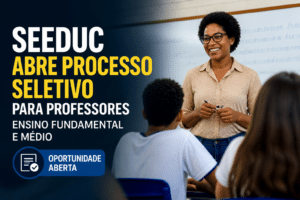 Imagem editorial sobre SEEDUC RJ abre processo seletivo com até 1.750 contratações temporárias para professores do Ensino Fundamental e Médio em 2026 e