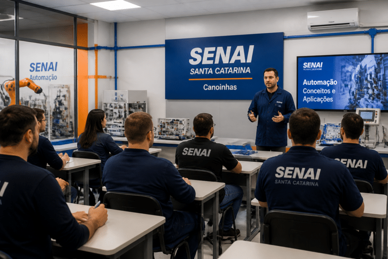 Imagem editorial sobre SENAI SC abre 15 vagas gratuitas em Canoinhas para o curso Liderança de Processos e Pessoas; inscrições vão de 17 de junho a 16 de