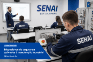 Imagem editorial sobre SENAI SC abre 30 vagas gratuitas em Rio do Sul para curso de Dispositivos de Segurança Aplicados à Manutenção Industrial;