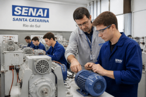Imagem editorial sobre SENAI/SC abre 30 vagas gratuitas em Rio do Sul para curso de Eletromagnetismo Aplicado a Motores Elétricos; inscrições vão de 17 de
