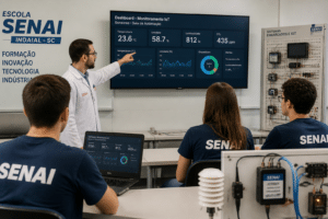 Imagem editorial sobre SENAI SC abre 5 vagas gratuitas em Indaial para curso de IoT com Node-RED; inscrições vão até 17 de julho e seleção é por ordem de