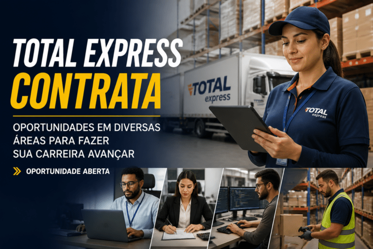 Imagem editorial sobre Total Express reúne 42 vagas efetivas em logística, operações, finanças e tecnologia, com oportunidades em Barueri, Jundiaí, São