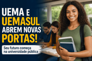 Imagem editorial sobre UEMA abre 4.755 vagas e UEMASUL oferece 925 no PAES 2027 para graduação presencial; edital traz cotas, inscrição online e prova em