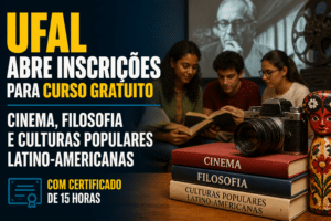 Imagem editorial sobre UFAL abre inscrições para curso gratuito sobre cinema, filosofia e culturas populares latino-americanas com certificado de 15 horas