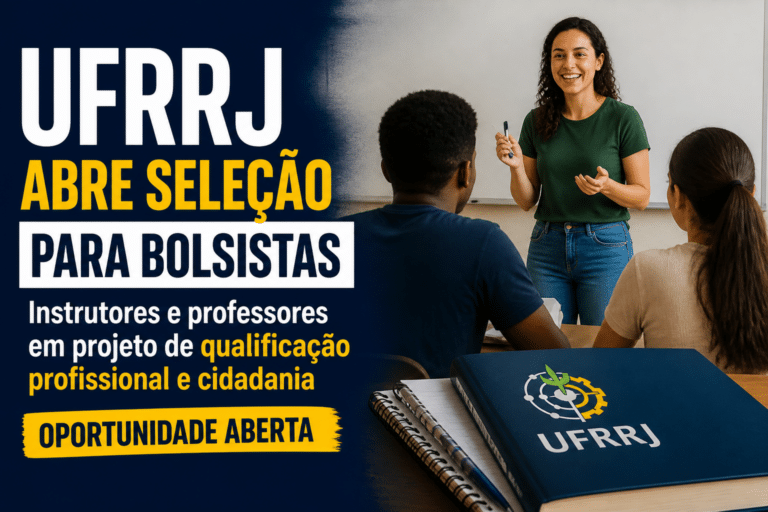 Imagem editorial sobre UFRRJ abre seleção para bolsistas instrutores e professores com bolsa de R$ 37,50 por hora-aula em projeto de qualificação