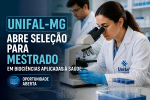 Imagem editorial sobre UNIFAL-MG abre seleção para mestrado em Biociências Aplicadas à Saúde com inscrições até 17 de julho e etapas presenciais em julho