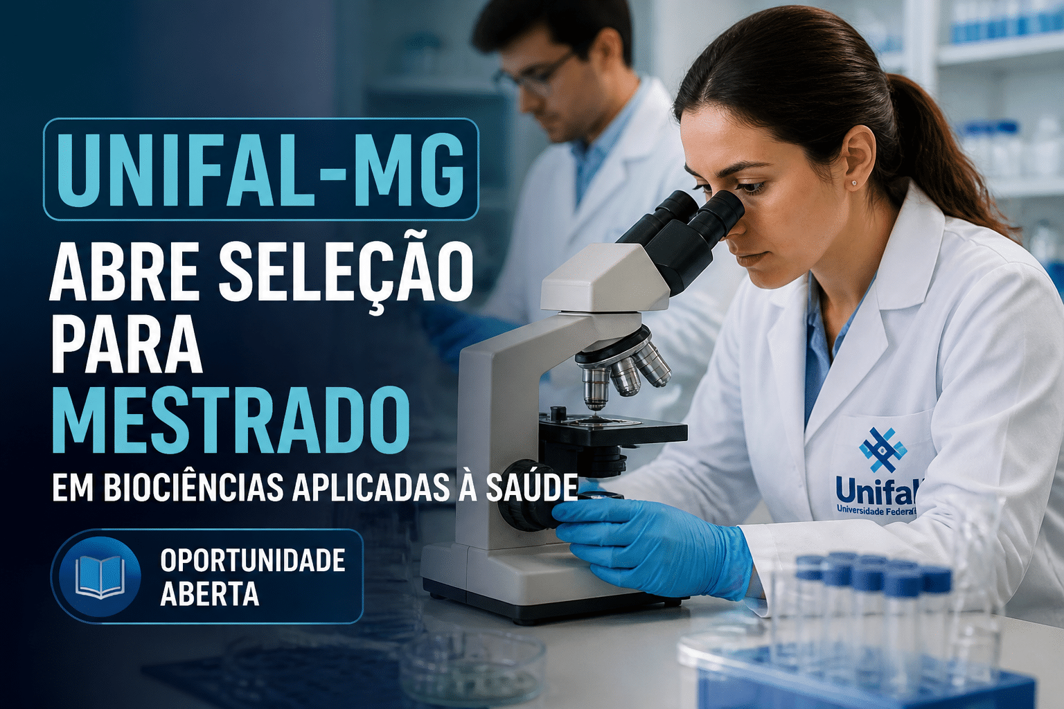 Imagem editorial sobre UNIFAL-MG abre seleção para mestrado em Biociências Aplicadas à Saúde com inscrições até 17 de julho e etapas presenciais em julho