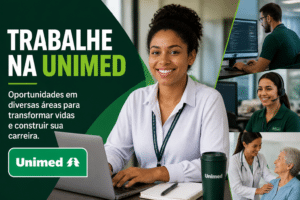 Imagem editorial sobre Unimed Nacional abre 61 vagas em áreas administrativas, tecnologia, saúde e atendimento, com oportunidades efetivas, temporárias,
